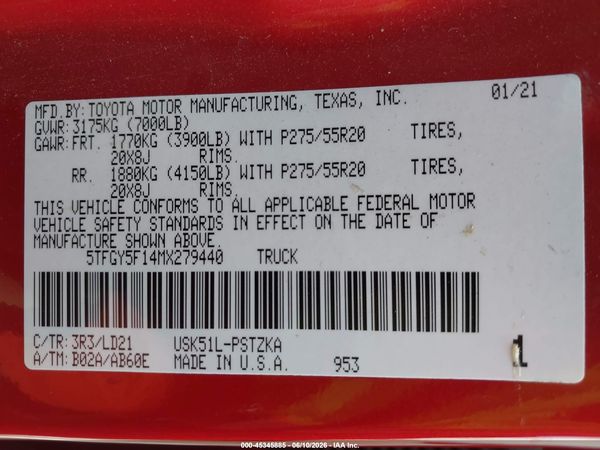 2021 TOYOTA TUNDRA 1794 EDITION