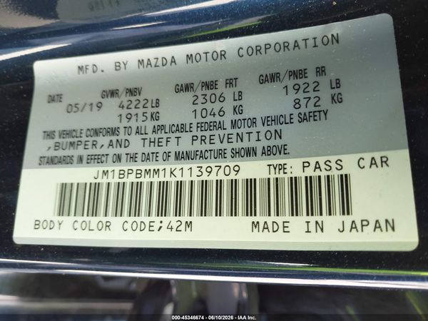2019 MAZDA MAZDA3 PREFERRED PACKAGE