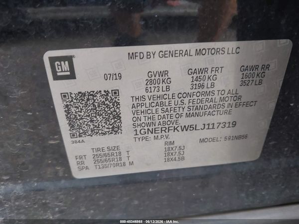 2020 CHEVROLET TRAVERSE FWD LS — I9