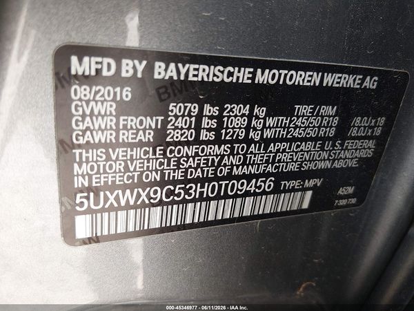 2017 BMW X3 XDRIVE28I