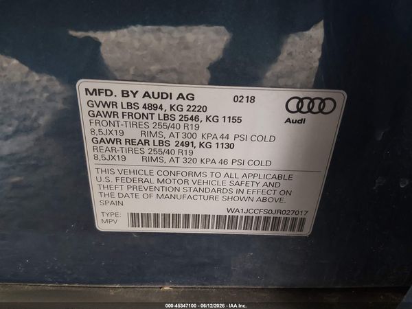 2018 AUDI Q3