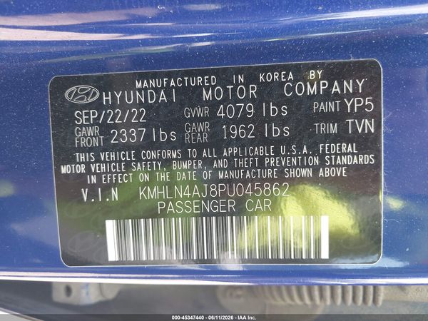 2023 HYUNDAI ELANTRA HYBRID LIMITED