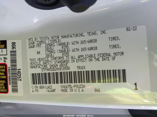 2022 TOYOTA TUNDRA PLATINUM