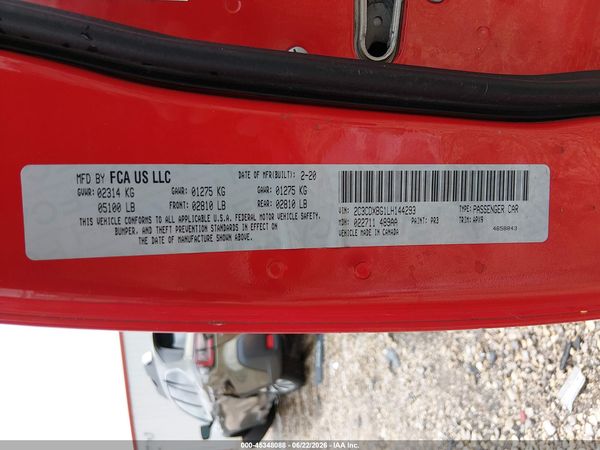 2020 DODGE CHARGER SXT RWD