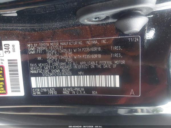 2025 TOYOTA SIENNA LIMITED