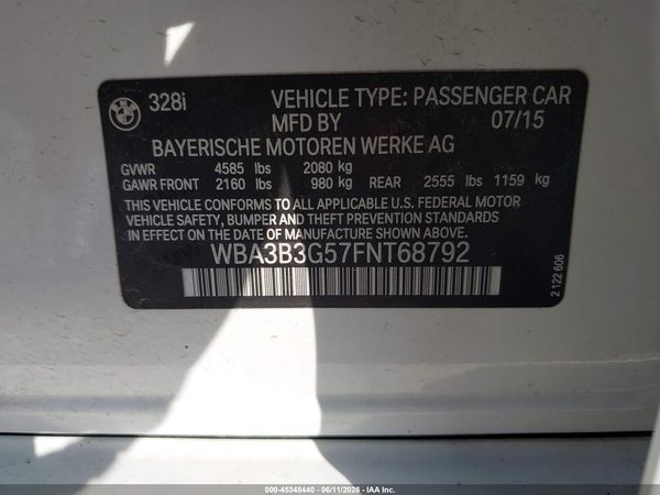 2015 BMW 328I XDRIVE