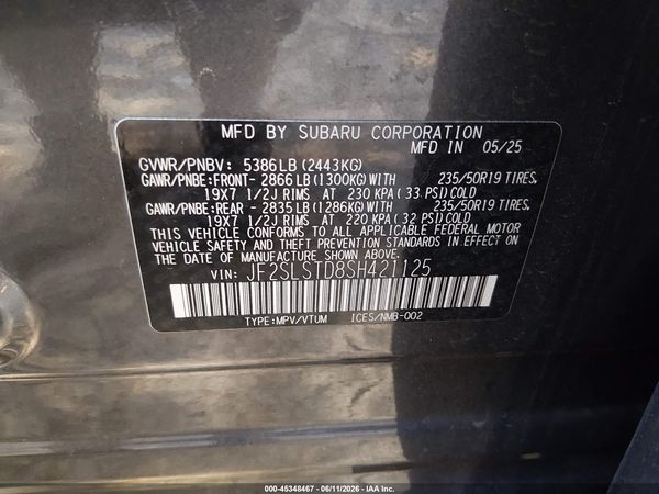 2025 SUBARU FORESTER TOURING HYBRID