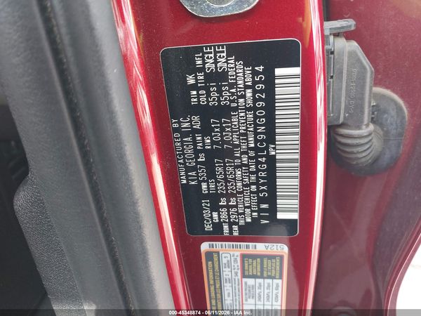 2022 KIA SORENTO LX