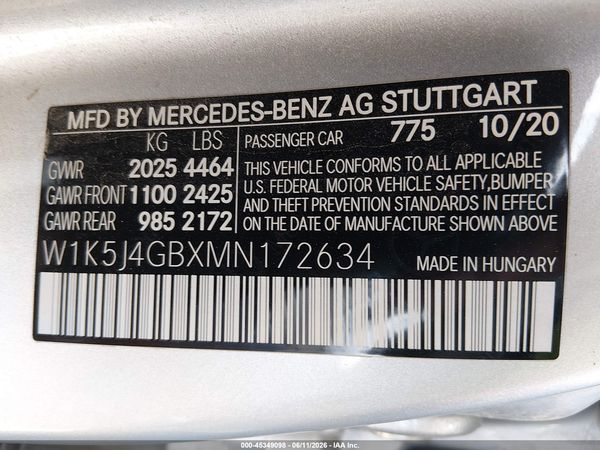 2021 MERCEDES-BENZ CLA 250 CLA250