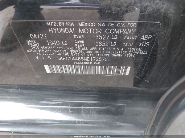 2022 HYUNDAI ACCENT SE