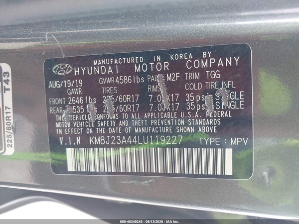 2020 HYUNDAI TUCSON SE