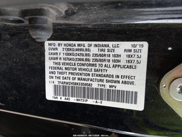 2019 HONDA CR-V EX