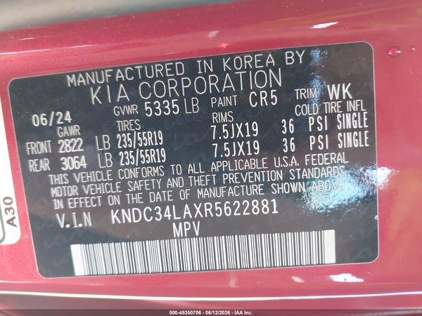 2024 KIA EV6 LIGHT LONG RANGE