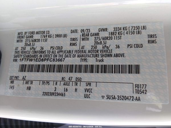 2023 FORD F-150 LARIAT