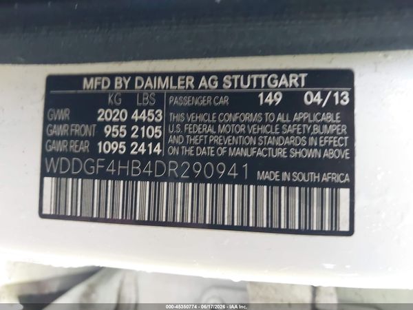 2013 MERCEDES-BENZ C 250 C250