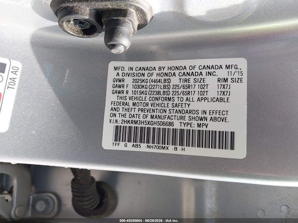 2016 HONDA CR-V EX