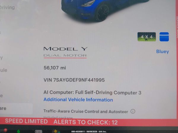 2022 TESLA MODEL Y