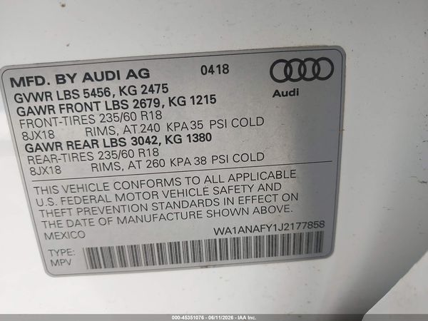 2018 AUDI Q5