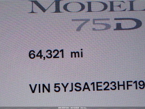 2017 TESLA MODEL S 100D/60D/75D/90D/P100D