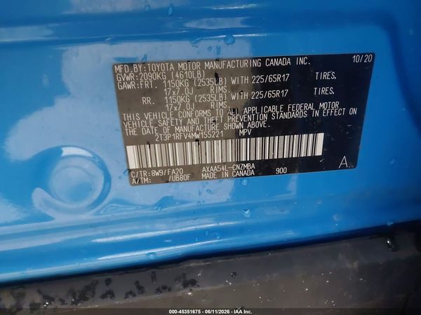 2021 TOYOTA RAV4 XLE