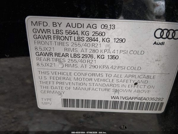 2014 AUDI SQ5 3.0T PREMIUM PLUS
