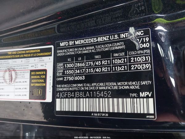 2020 MERCEDES-BENZ GLE 350 GLE350