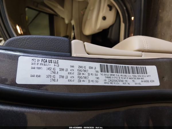 2019 JEEP GRAND CHEROKEE LAREDO E 4X2