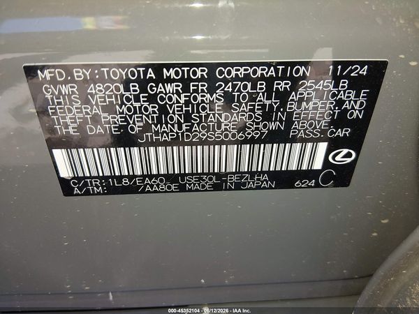 2025 LEXUS IS 500 F SPORT PERFORMANCE