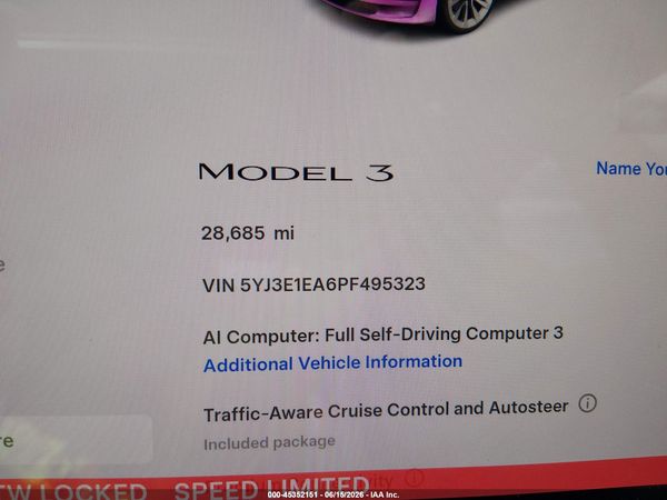 2023 TESLA MODEL 3 REAR-WHEEL DRIVE