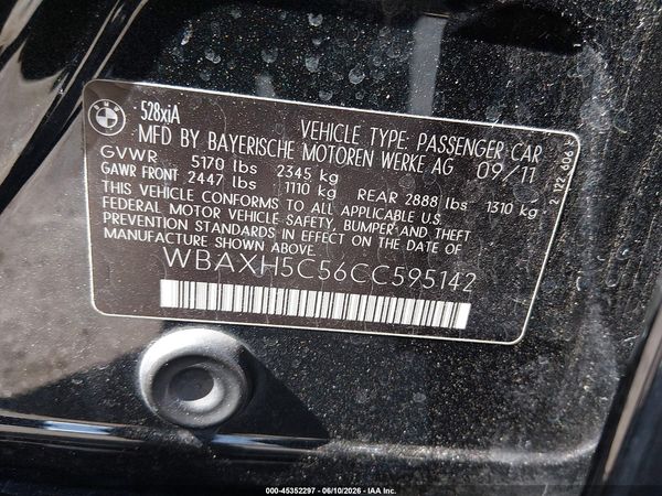 2012 BMW 528I XDRIVE