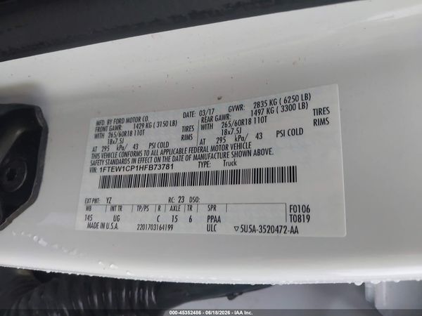 2017 FORD F-150 XLT