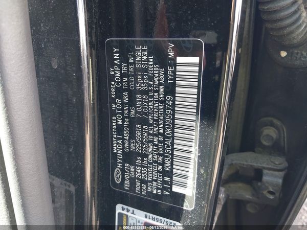 2019 HYUNDAI TUCSON LIMITED