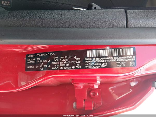 2018 JEEP RENEGADE LATITUDE FWD