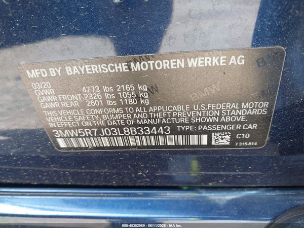 2020 BMW 330I XDRIVE