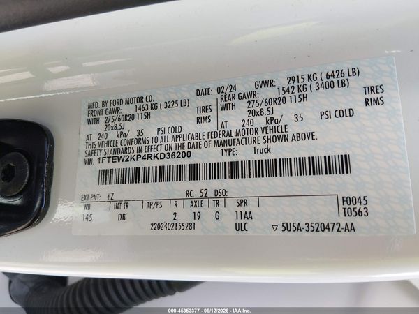 2024 FORD F-150 STX