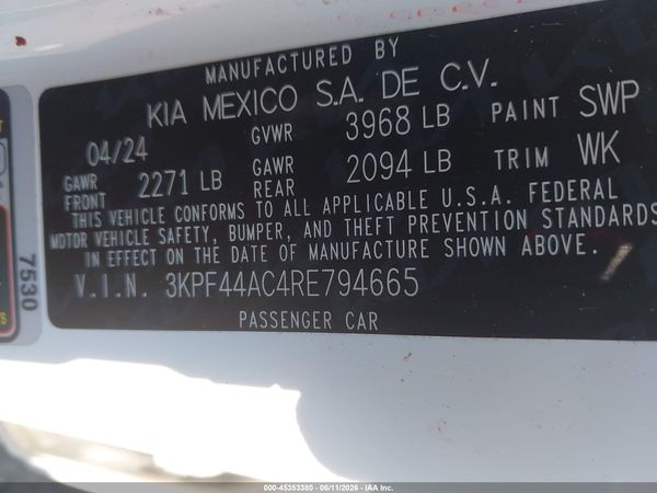2024 KIA FORTE GT