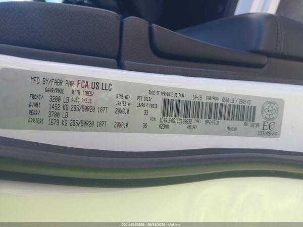 2020 JEEP GRAND CHEROKEE ALTITUDE