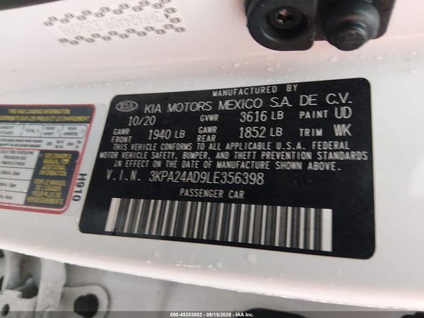 2020 KIA RIO LX