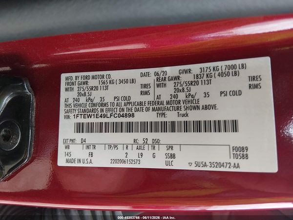 2020 FORD F-150 XLT