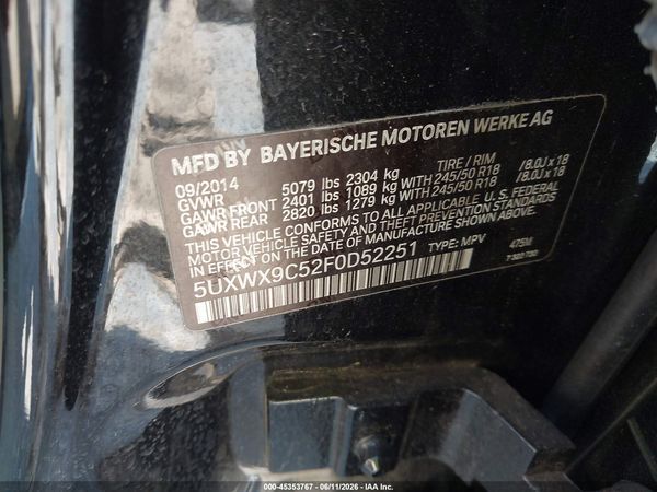 2015 BMW X3 XDRIVE28I