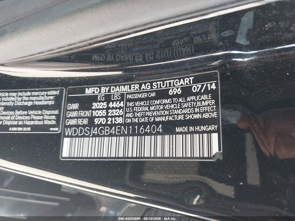 2014 MERCEDES-BENZ CLA 250 4MATIC