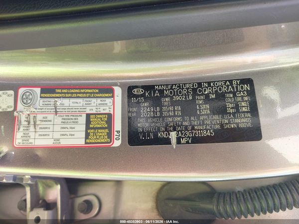 2016 KIA SOUL Plus