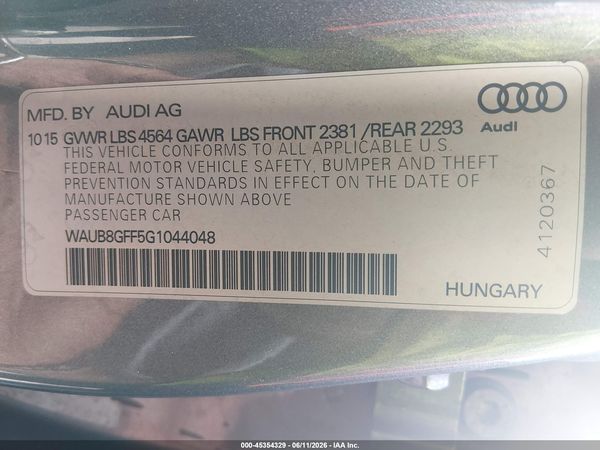 2016 AUDI A3 2.0T PREMIUM