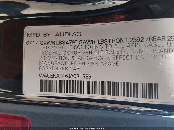 2018 AUDI A4 2.0T PREMIUM