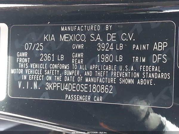 2025 KIA K4 EX