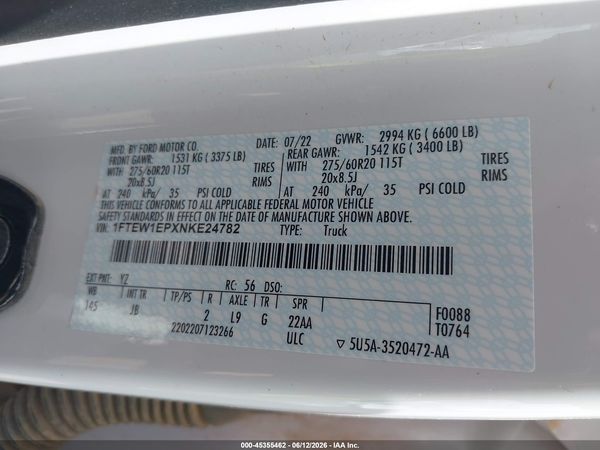 2022 FORD F-150 XL
