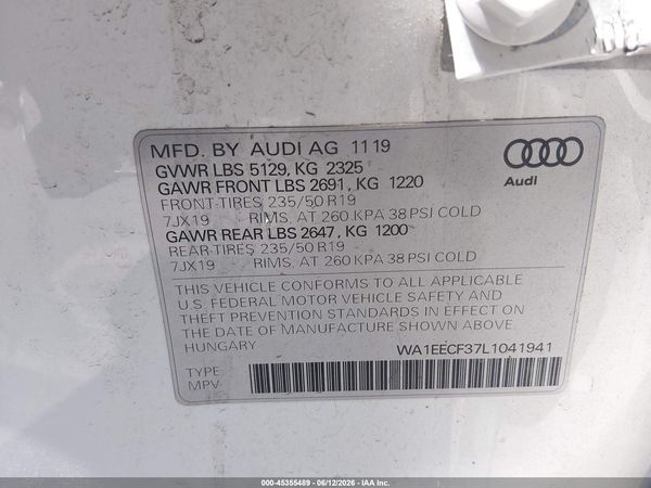 2020 AUDI Q3