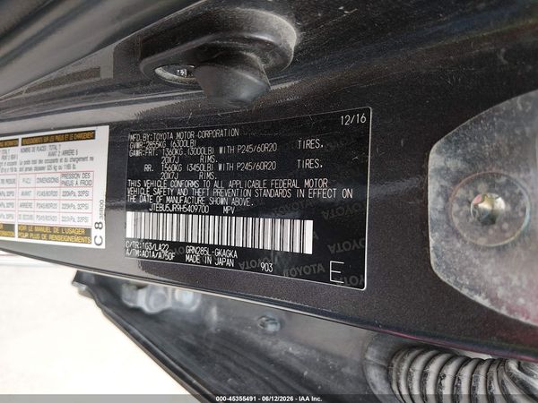 2017 TOYOTA 4RUNNER LIMITED