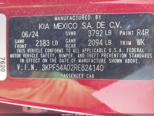 2024 KIA FORTE GT-LINE