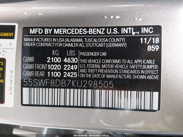 2019 MERCEDES-BENZ C 300 C300
